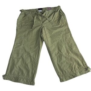 Torrid Pants Crop Wide Leg Stretch TwillHigh Rise Pants 16 Olíve Green New